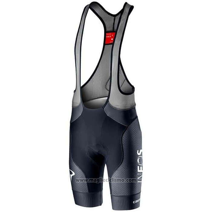 2021 Abbigliamento Ciclismo Ineos Grenadiers Spento Blu Manica Corta e Salopette
